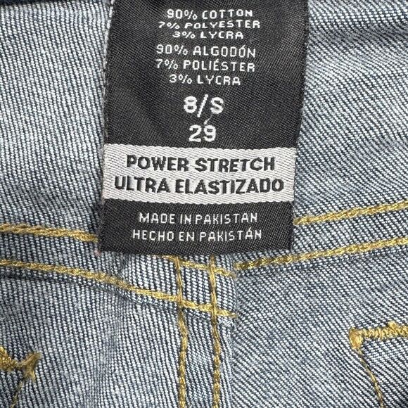 Mossimo Jeans Womens 8S/29 Mid Rise Skinny Power Stretch Blue Measures 30 x 27 - Picture 5 of 10